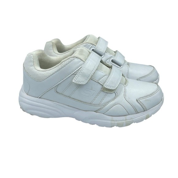 CROSS TREKKERS White Mens sz 7.5W Shoes Double Strap hook and loop Walker - Picture 1 of 16